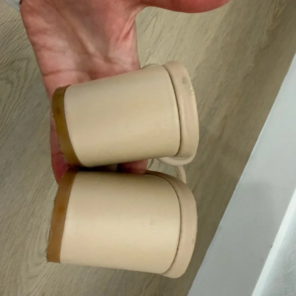 RAYE Beige Square-Toe Heels - Picture 2 of 3